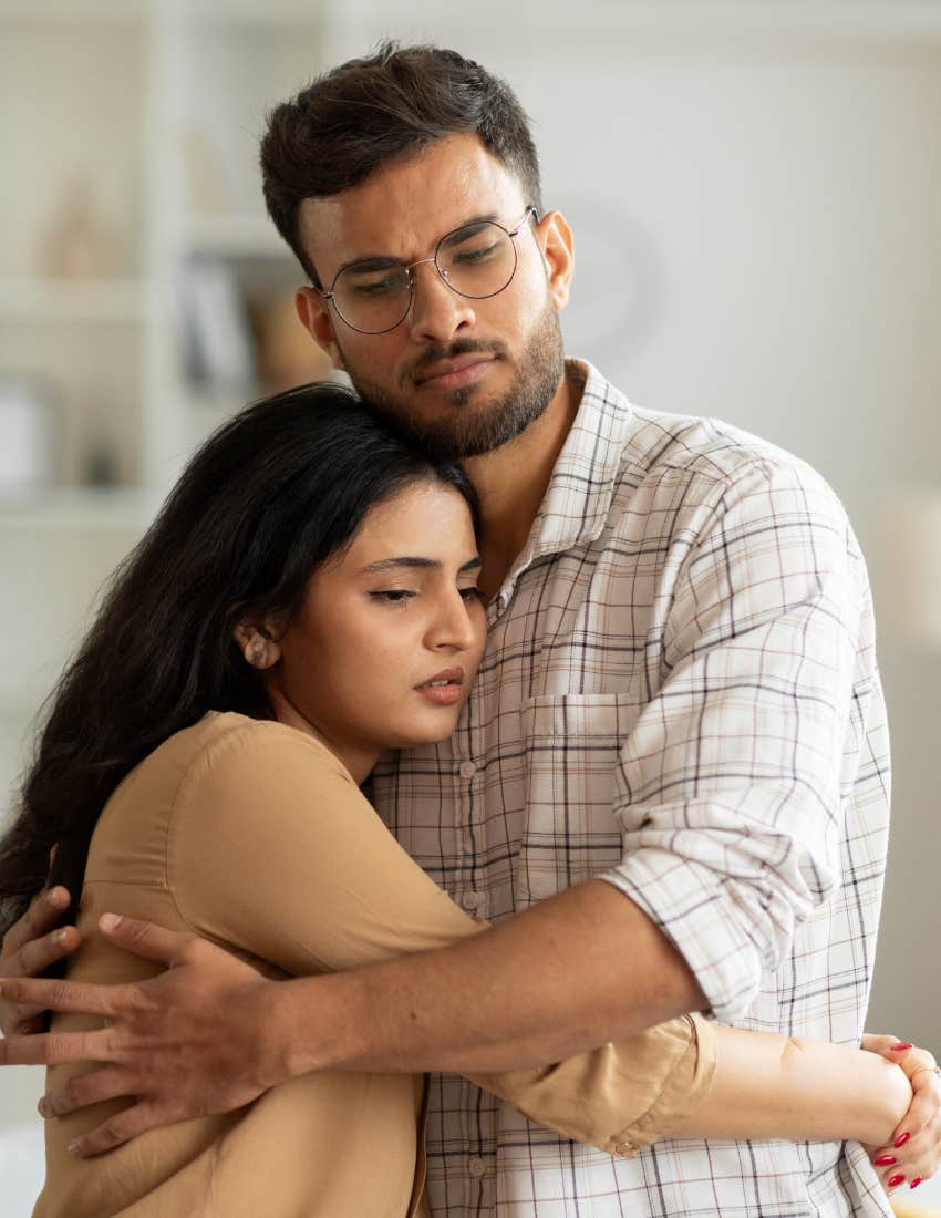 Fighting couple resolve conflict