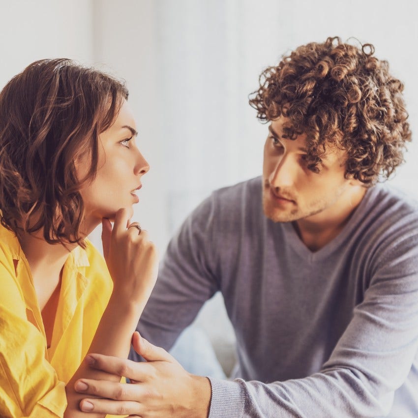 woman who doesn't want to argue with husband who doesn't listen so she shares her feelings