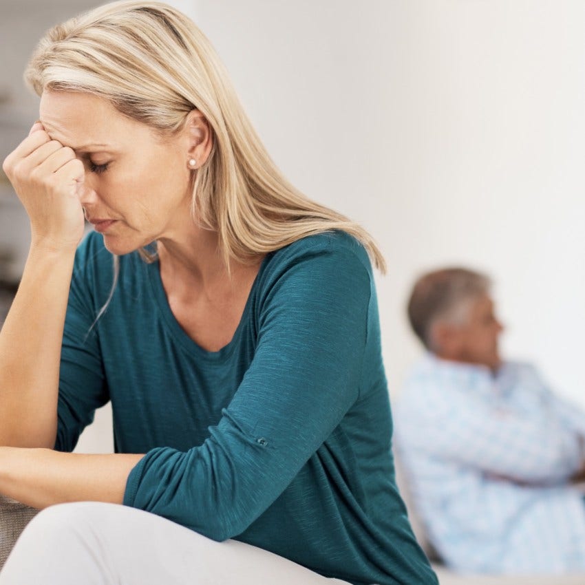 woman who is telling herself it's okay to feel her emotions with husband who doesn't listen