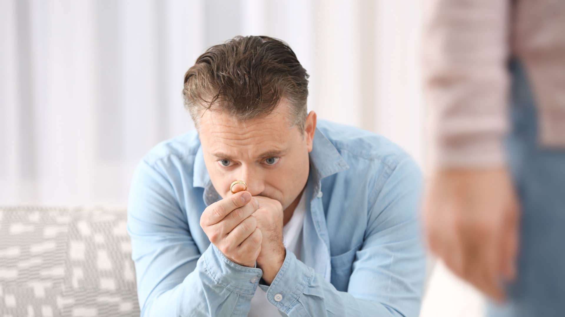 man who feels like he is walking on eggshells