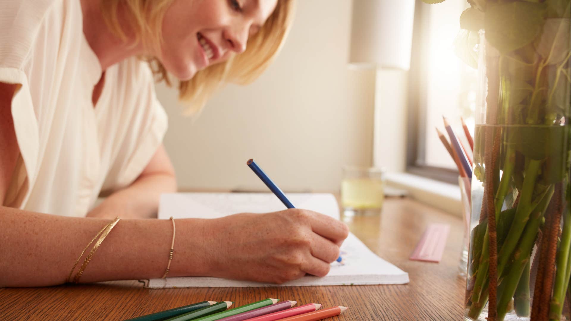 magical benefits of doing this calming hobby digital disconnect woman who does a calming hobby as she disconnects digitally