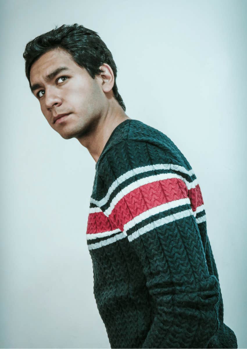 man observing something in the distance