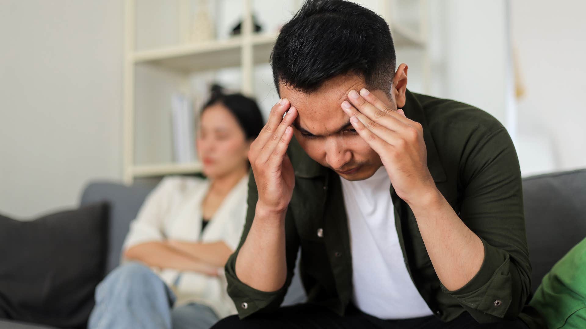 Man who's avoiding conflict at home.