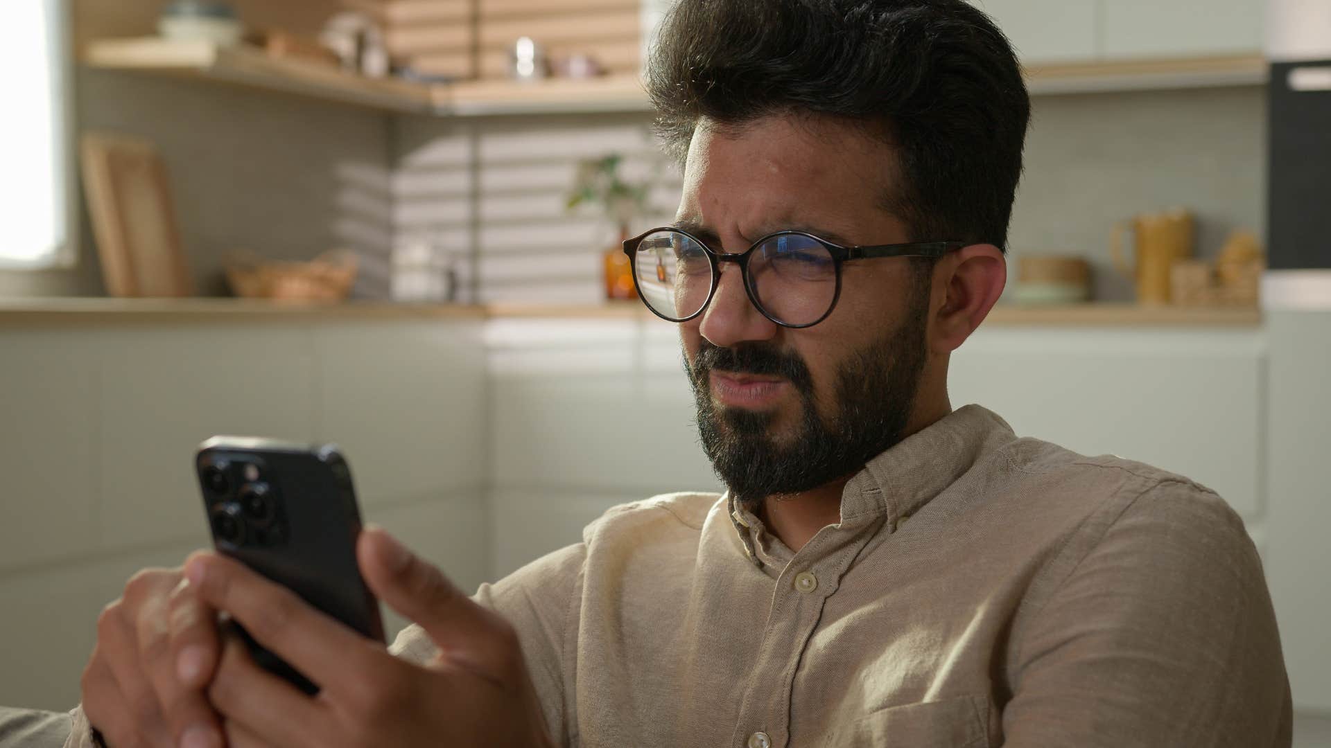 Man who self-sabotages when things are going well.