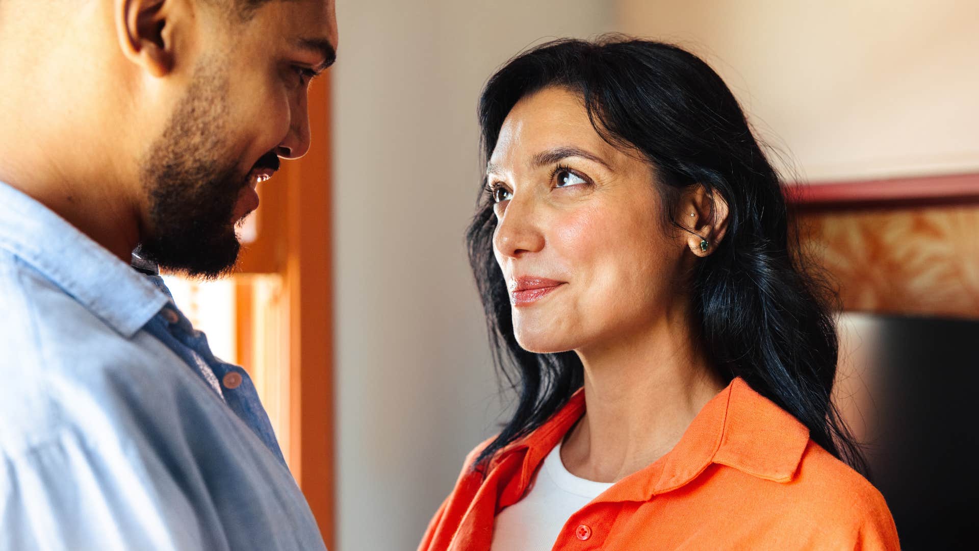 treat her with respect men who still adore their wives after years always do these ordinary things that mean everything woman looking at her husband who treats her with respect