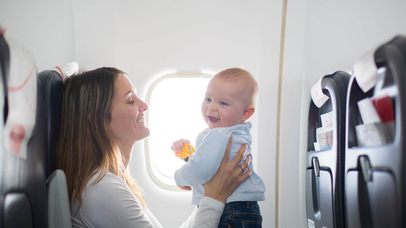 Mom Flying With Her Baby Told That Babies Aren't Allowed In Business Class mom flying with her baby