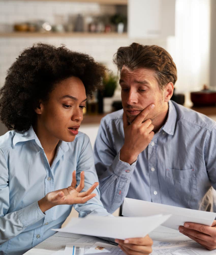 couple with money as a major relationship challenge