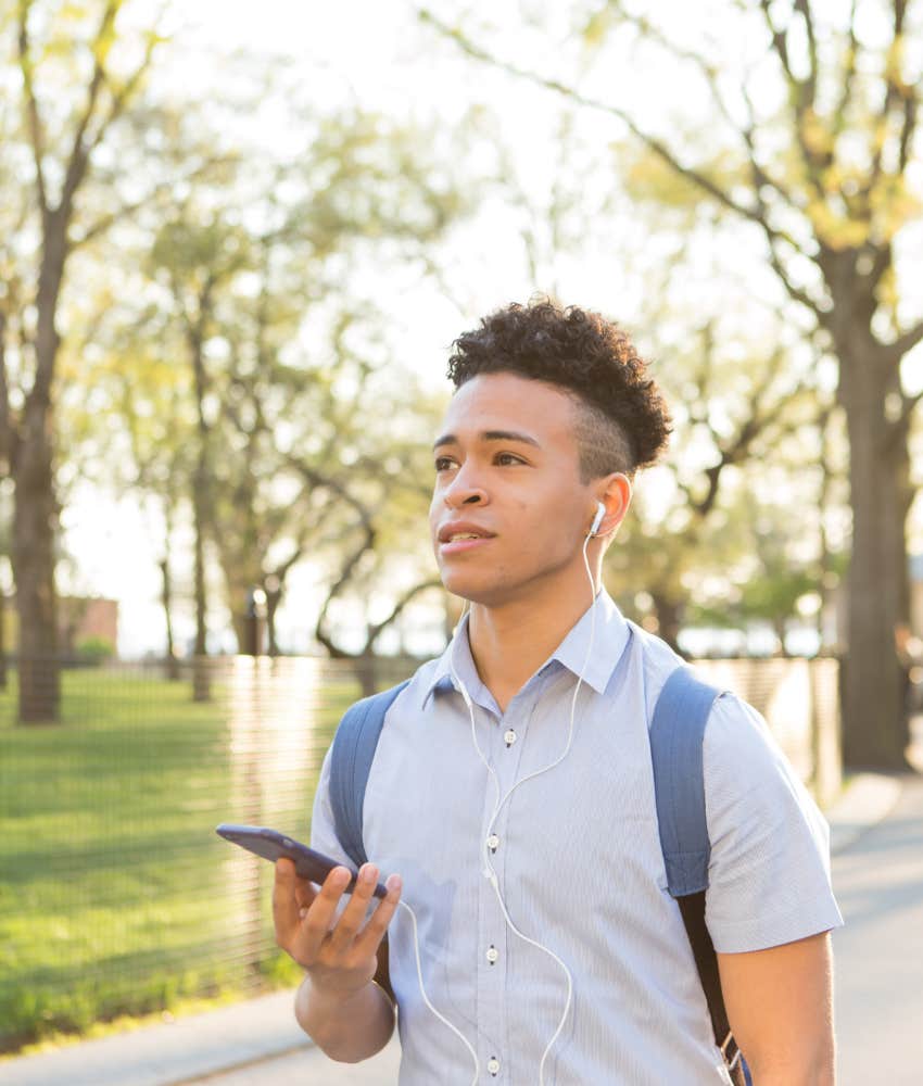 college student who talks to his parents every day