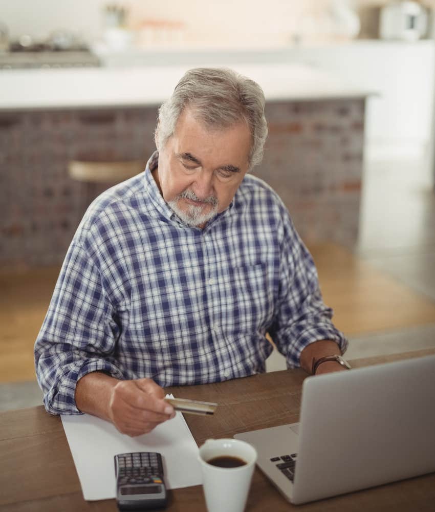 Wealthy older man who doesn't consider himself rich
