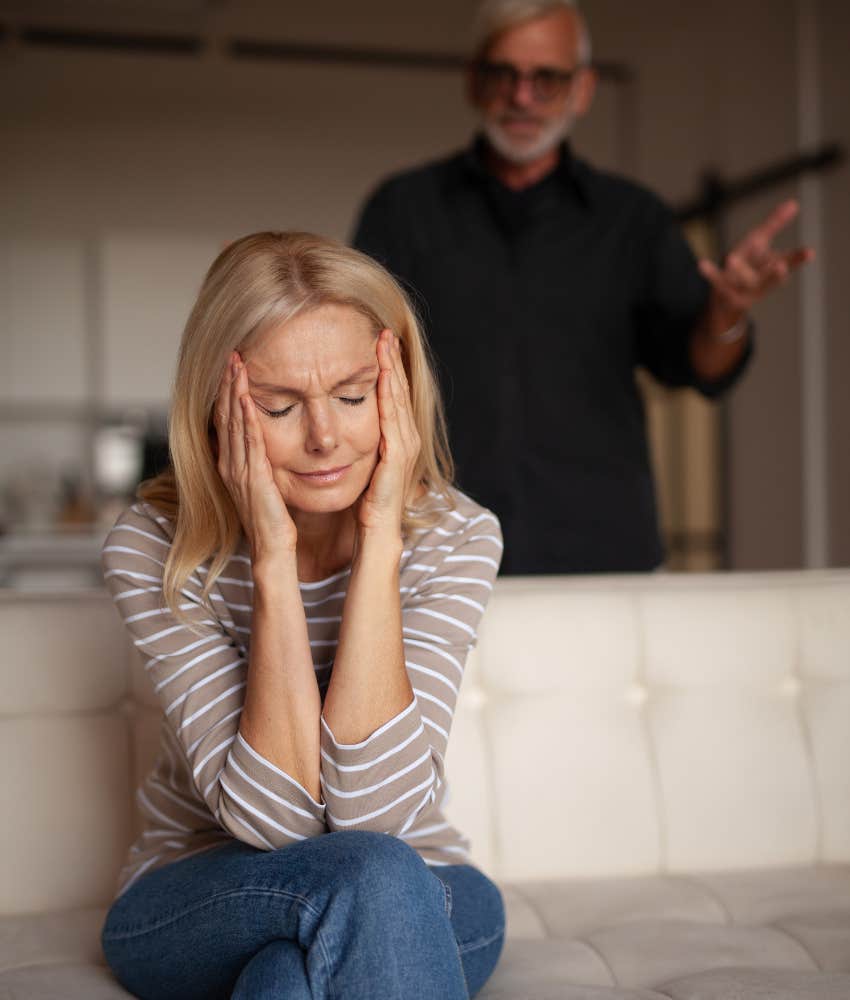 Woman in menopause considering divorce