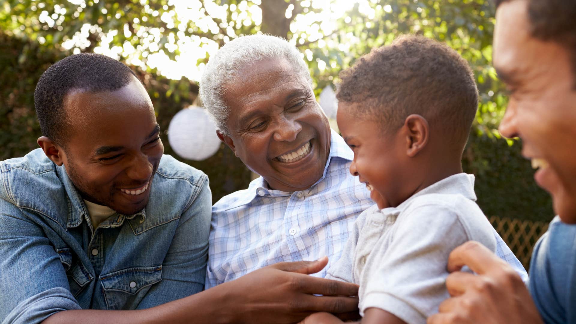 Loving parents support child