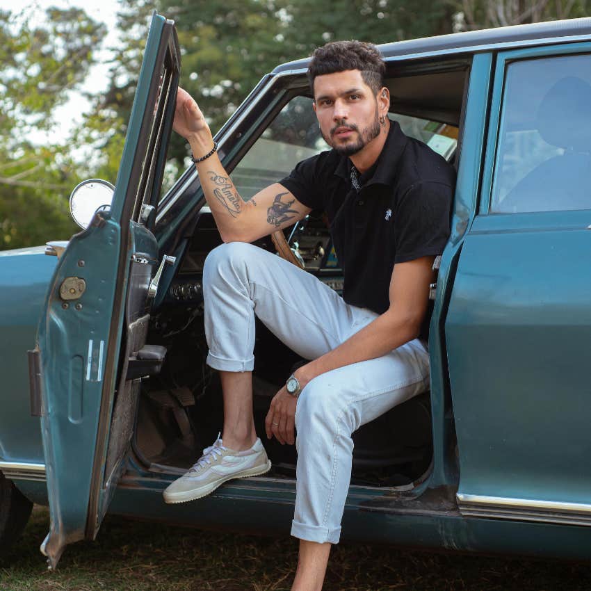 man considers car family member named