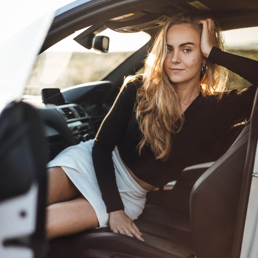 woman considers car family member safe space