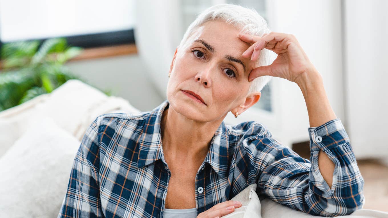 People Who Do Not Have A Social Life Of Any Kind As They Get Older Usually Have These Sad Reasons sad older woman with no social life sitting at home