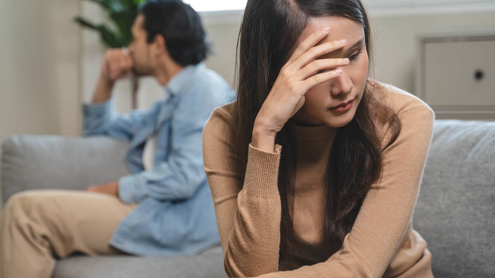 woman who feels unhappy in marriage bit chooses to stay because of financial security