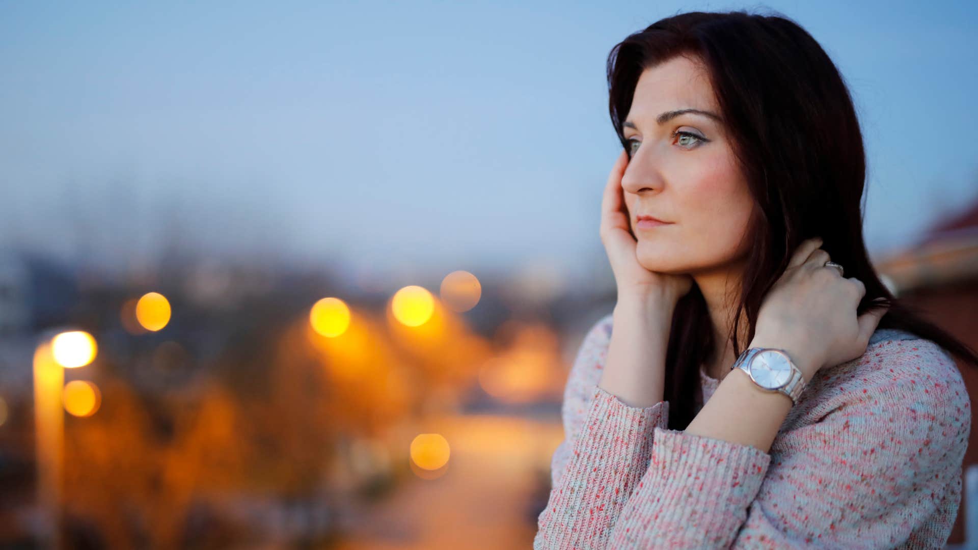 woman who lacks self-awareness staring