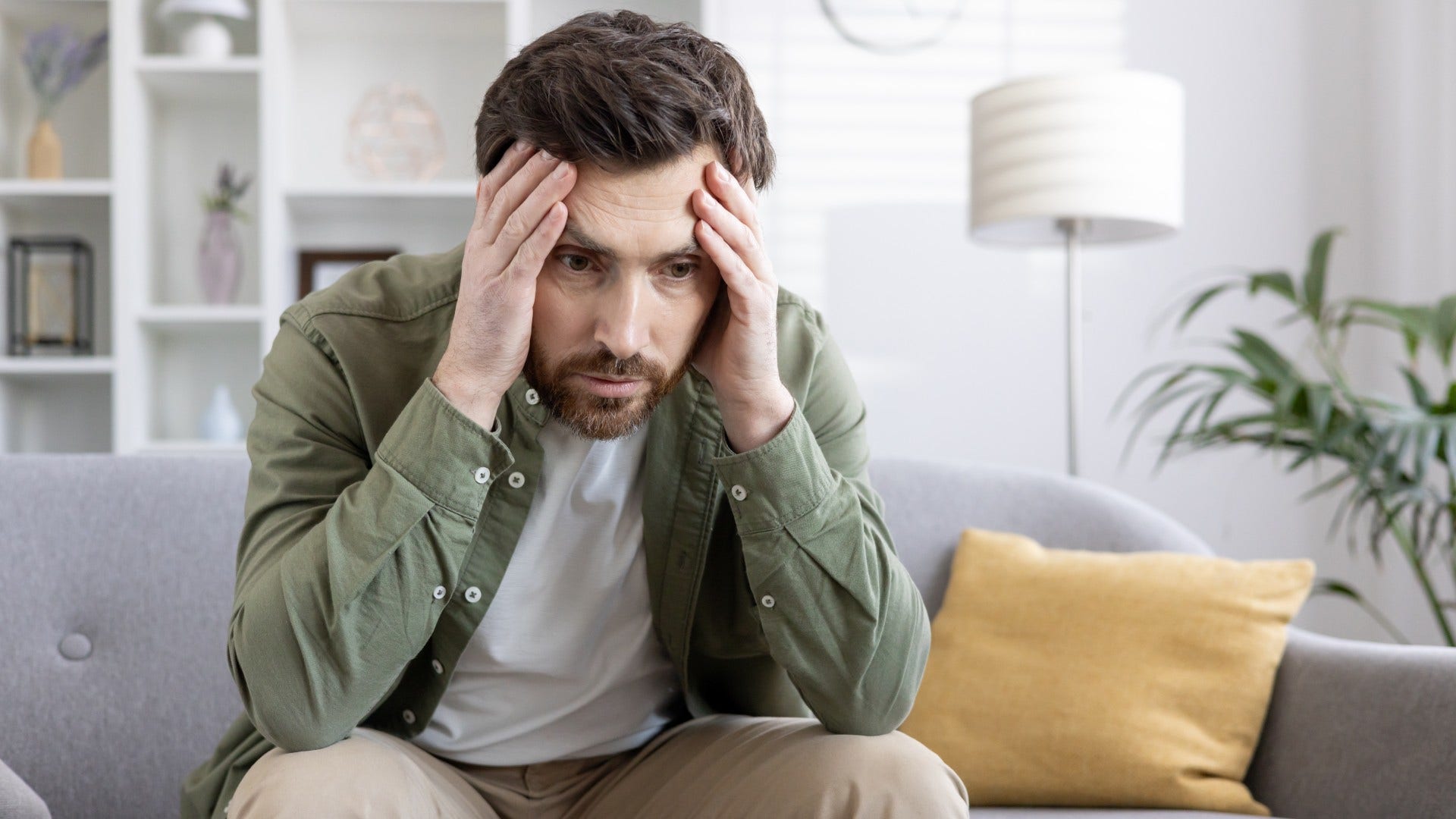 man who struggles to give himself grace as he hangs onto moral judgements about himself