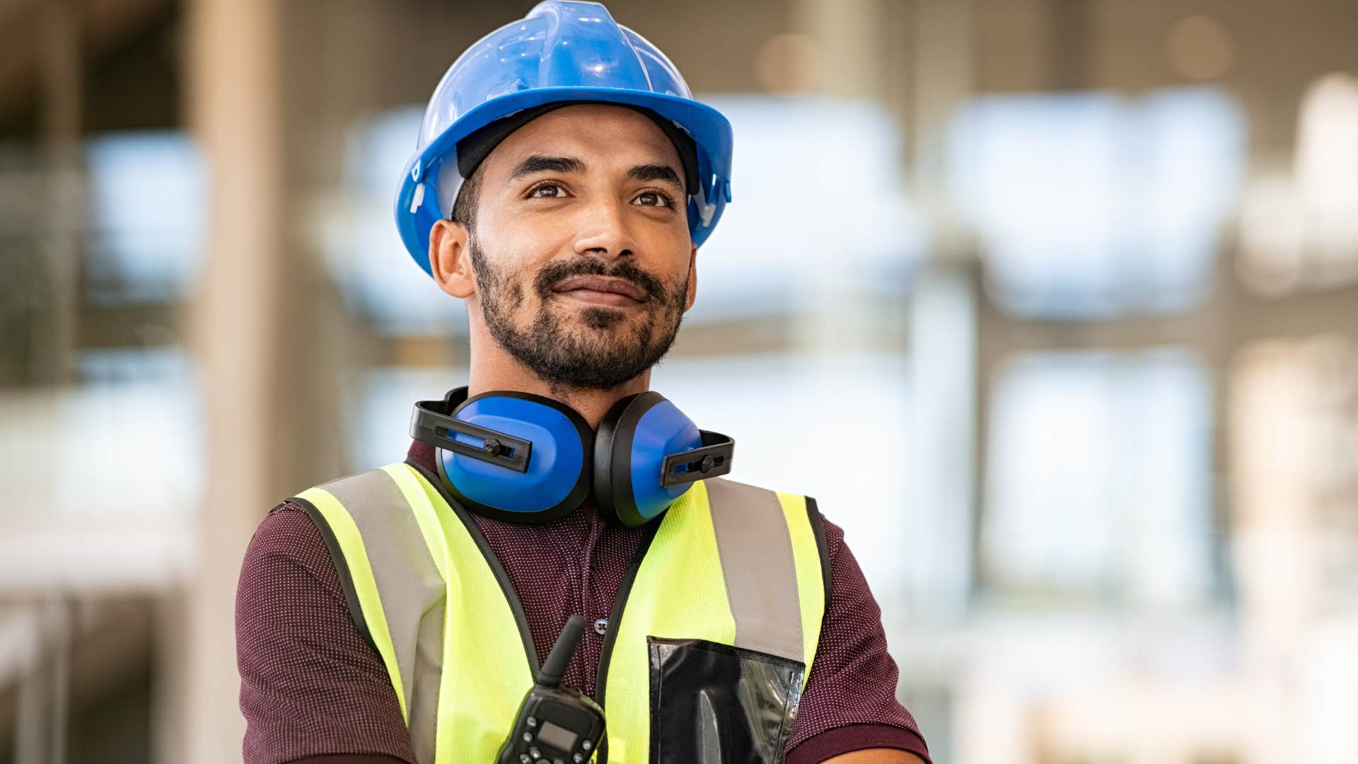 future-oriented man standing at work