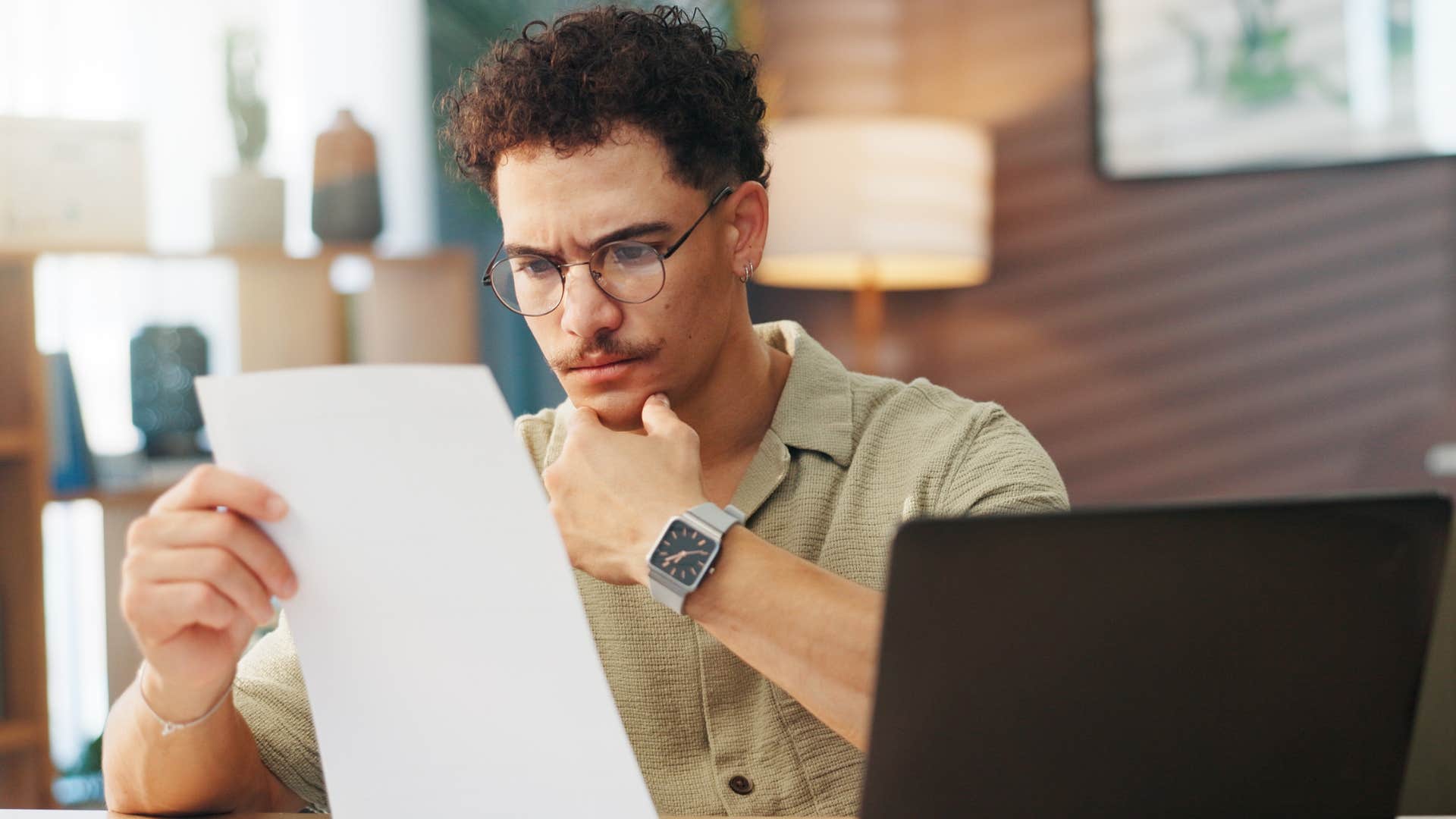 Man who sees failure as an opportunity working hard.