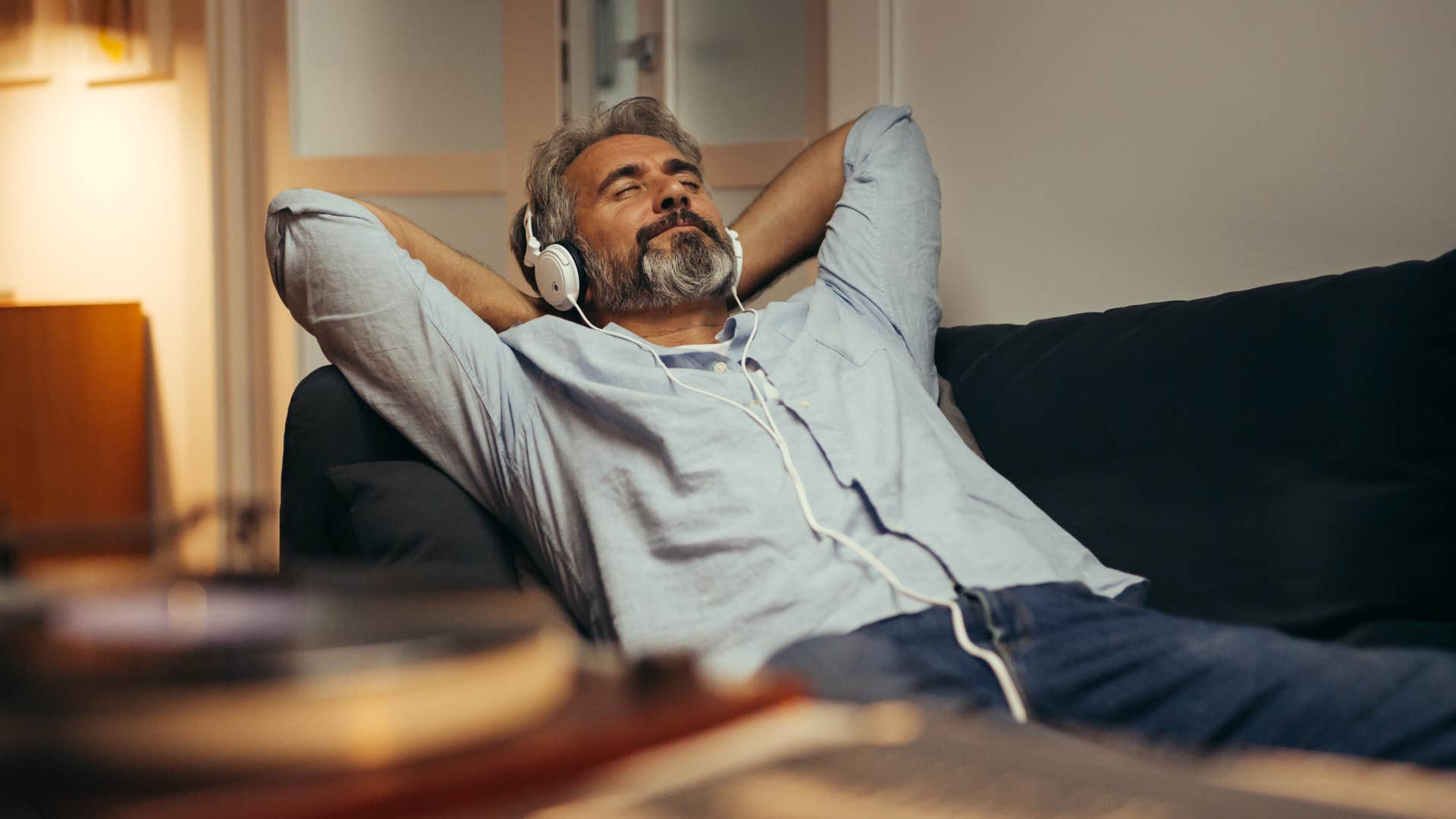 man lying on the couch resting without guilt