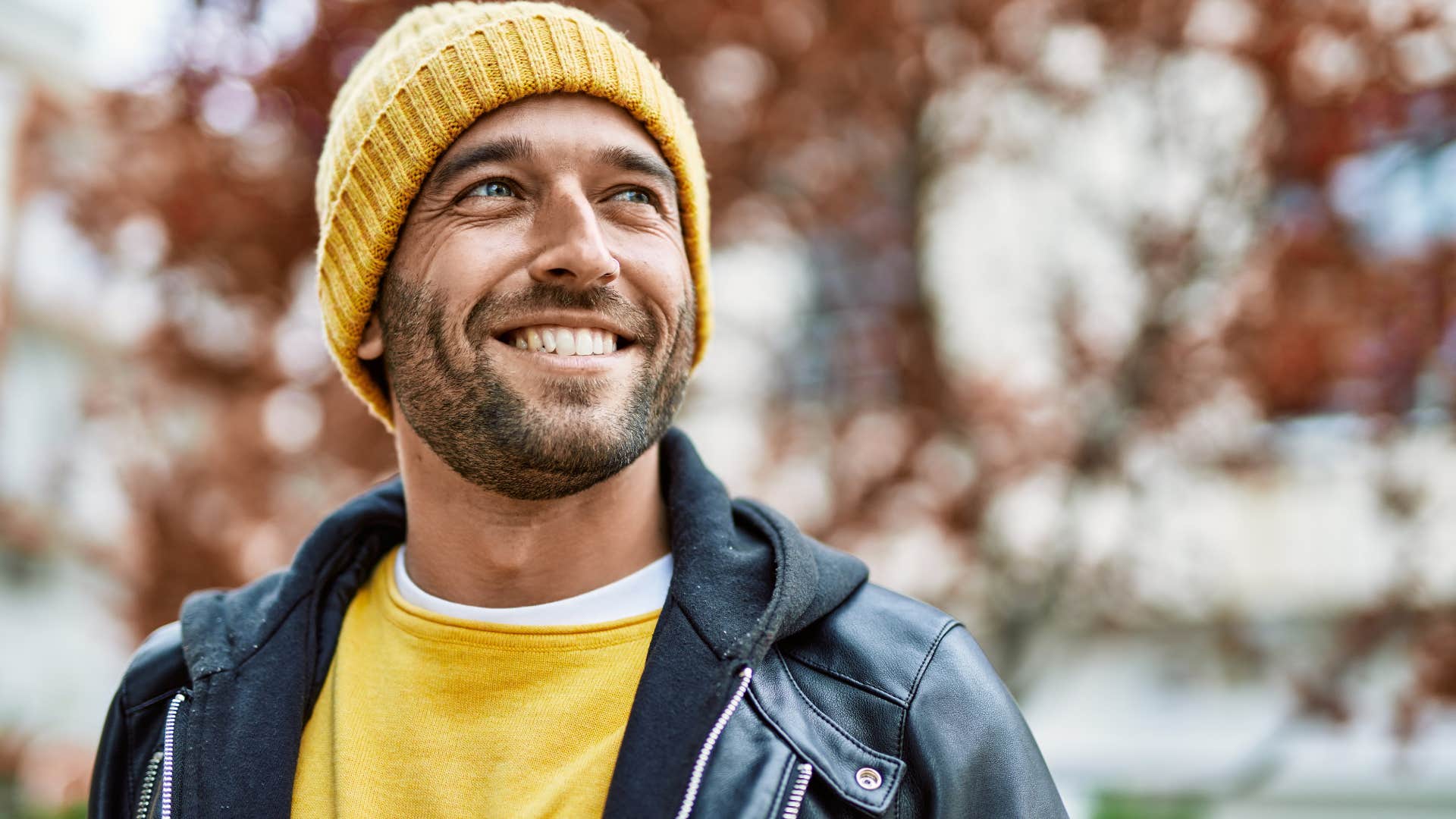 self-assured confident man smiling 
