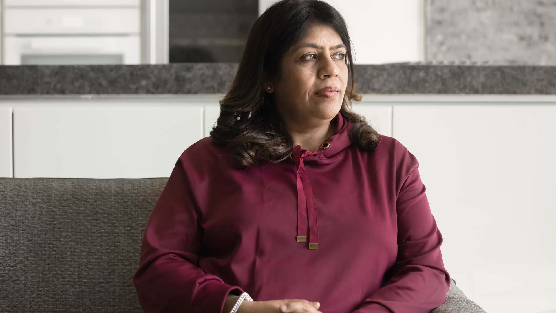deeply insecure people who do not have a social life of any kind as they get older usually have these sad reasons deeply insecure woman sitting alone at home