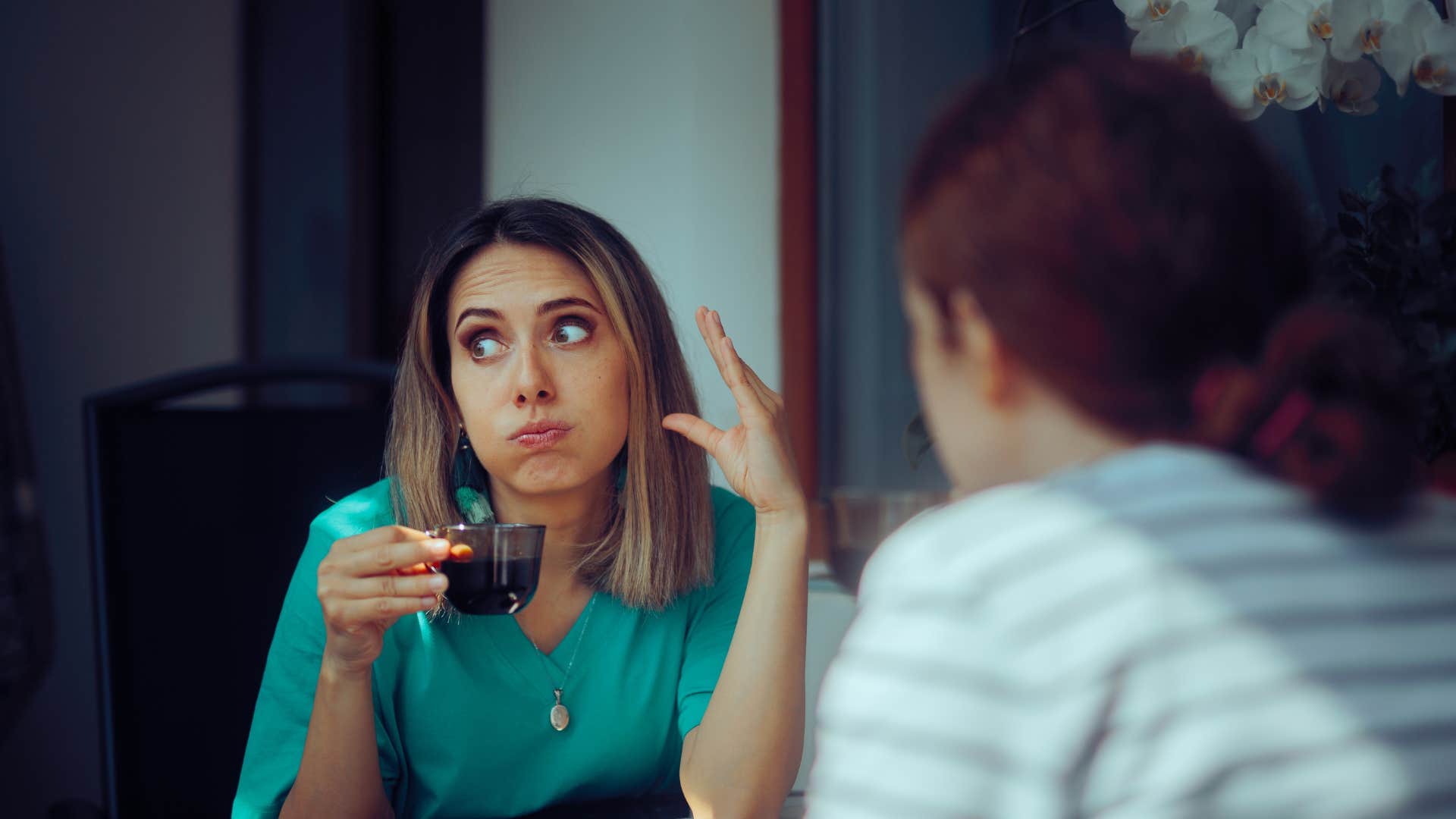 woman who leads with logic but is also insensitive talking to friend