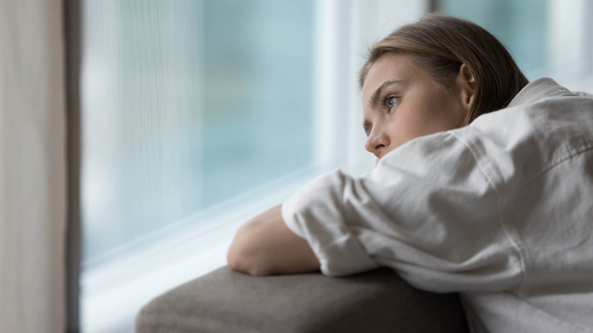 emotionally exhausted woman