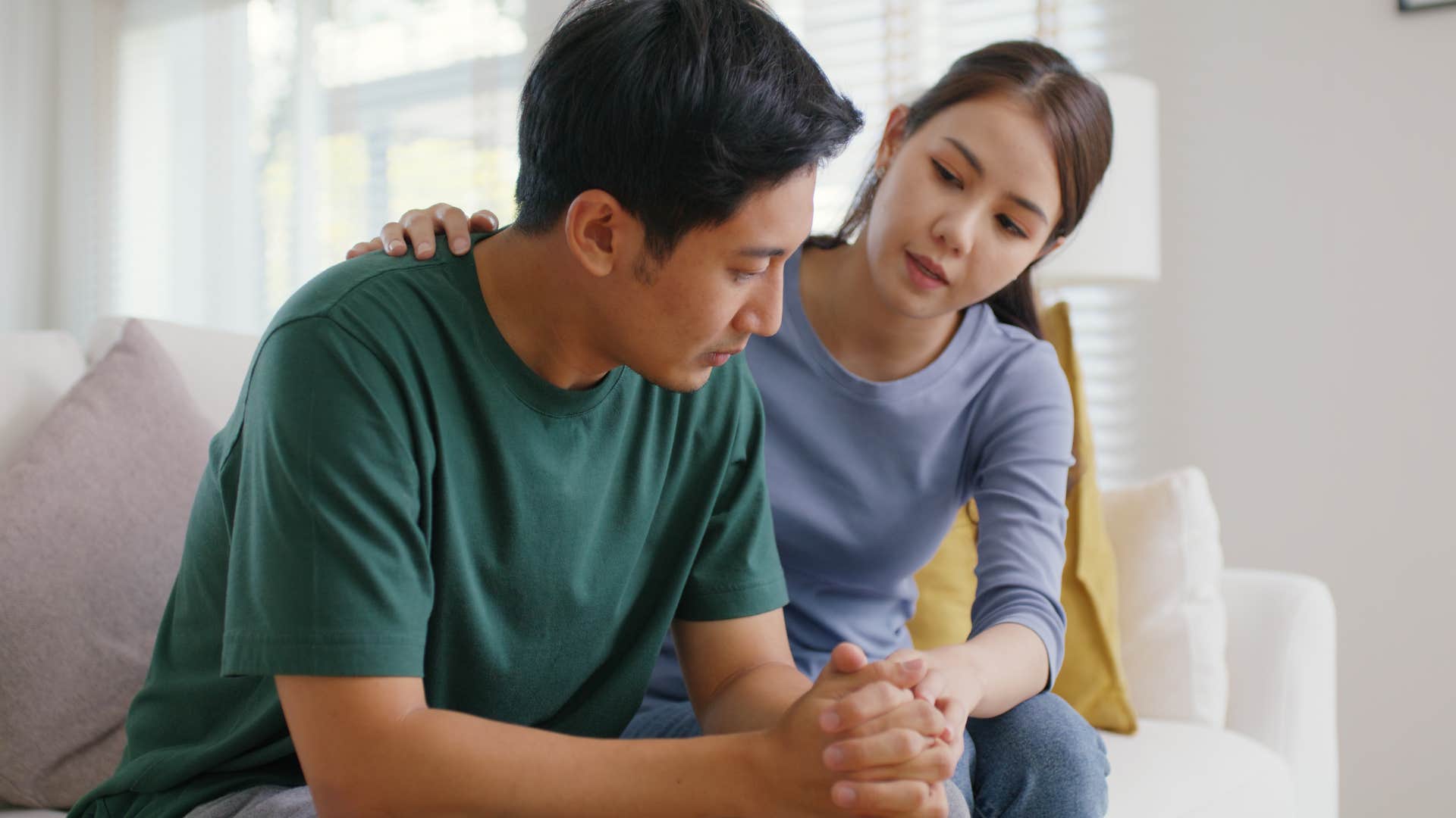 nobody cares about me people who need constant validation always say these attention-seeking phrases sad man saying nobody cares about me to his wife