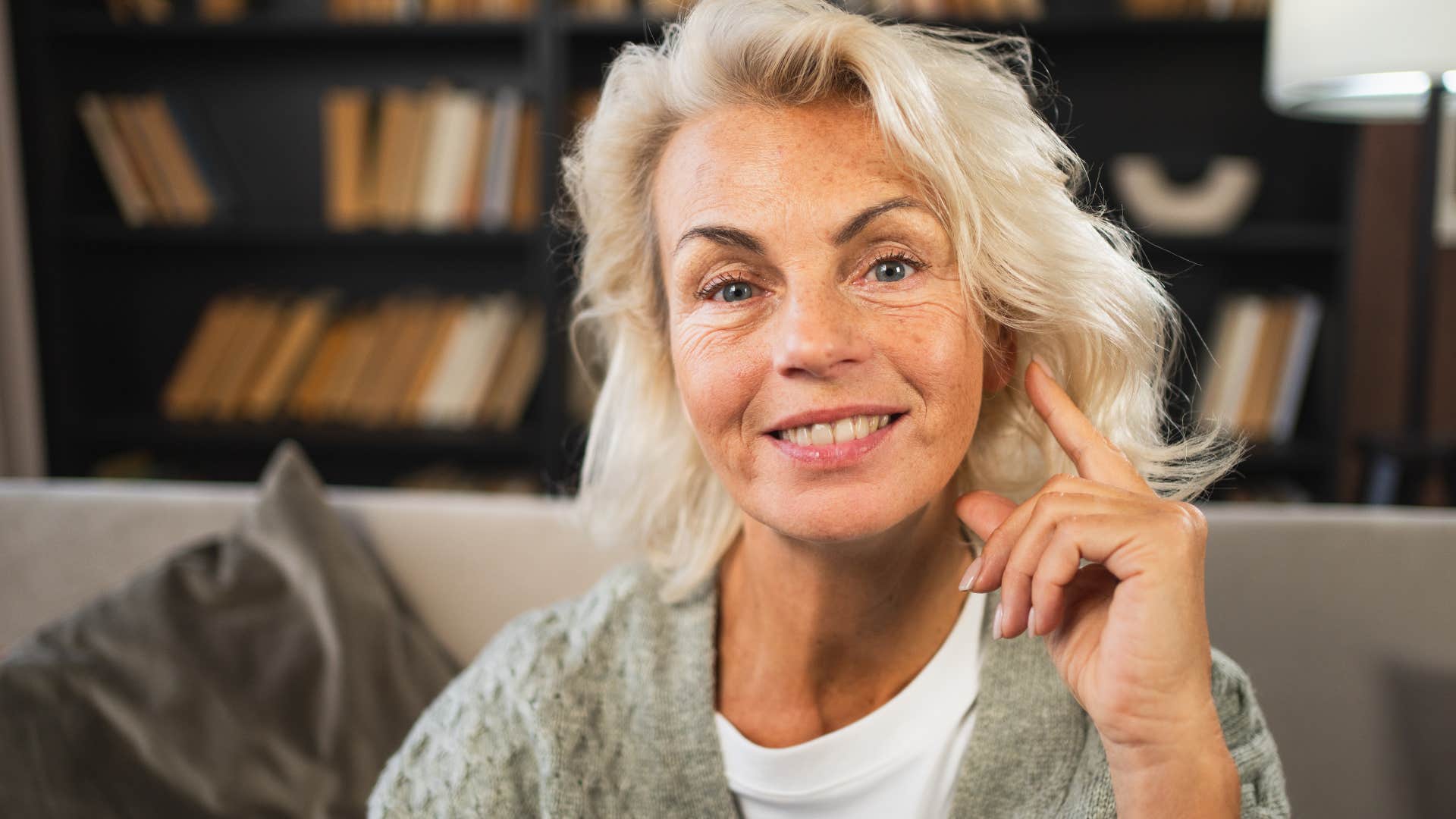 woman who's secure in her identity smiling