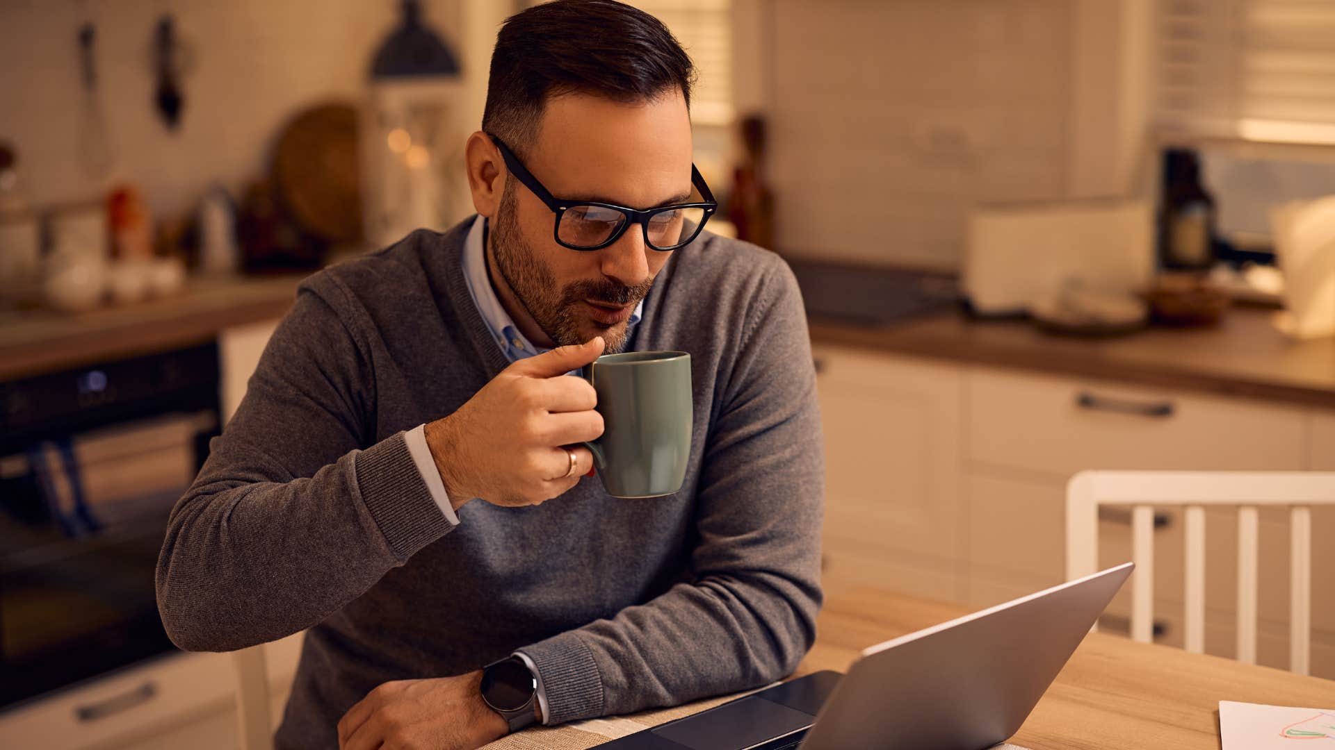 romanticize small moments people who prefer tea over coffee usually have these surprisingly grounded personality traits Man who can romanticize small moments drinking tea.