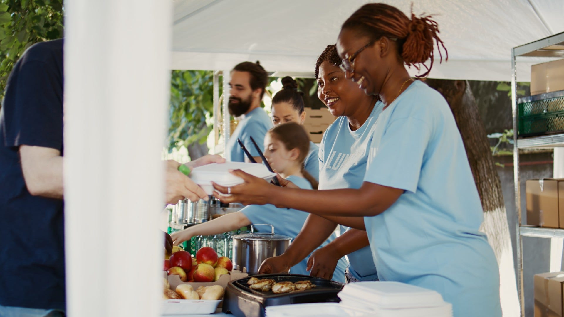 woman who volunteers to build a stronger sense of community