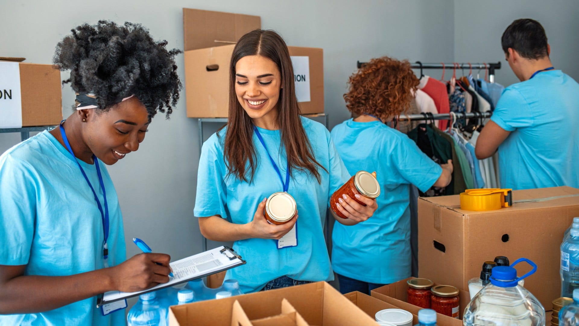 woman who regularly volunteers as she learns a new skill