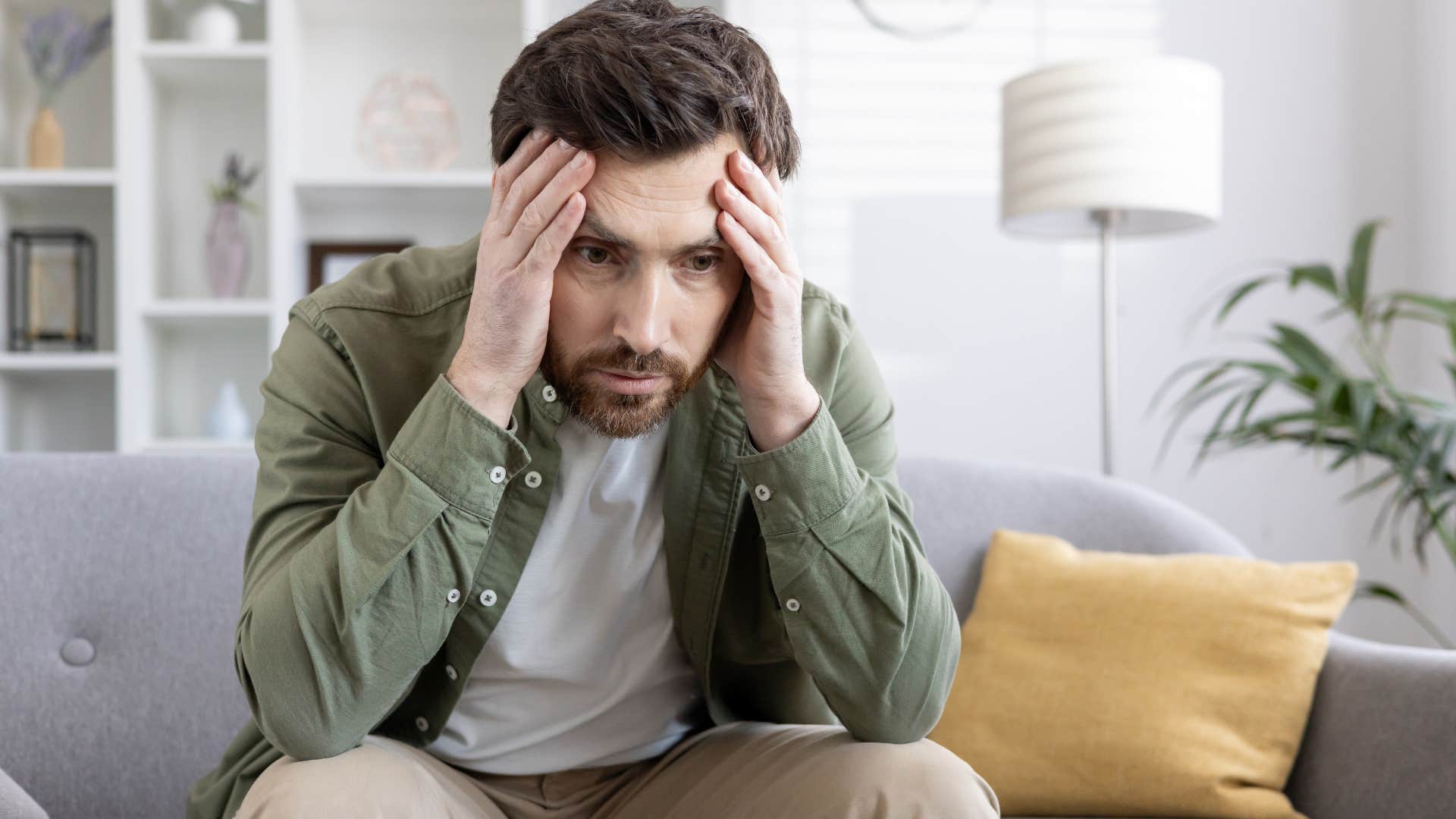 over-prepare for overthink conversations people who secretly feel insecure about their intelligence usually do these things in conversations insecure man overthinking his conversations