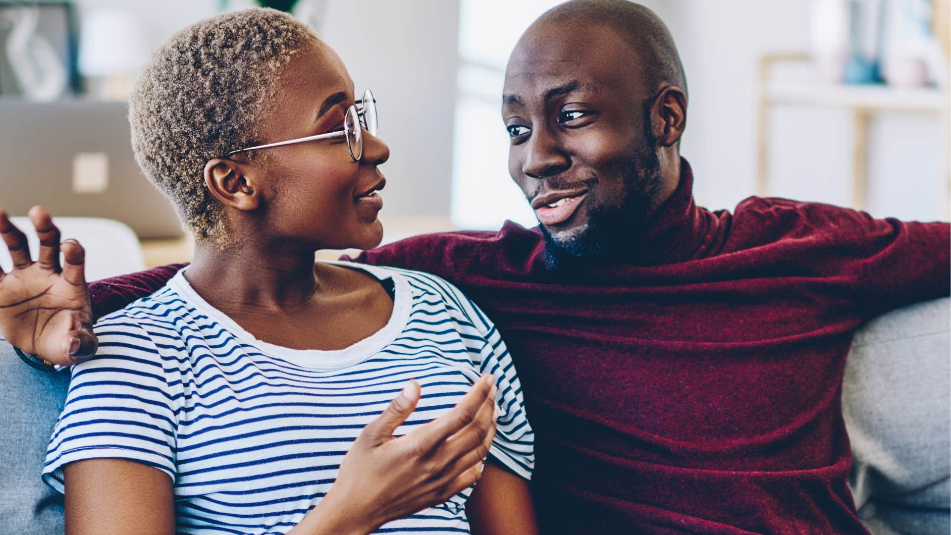 sefl-depricating jokes often people who secretly feel insecure about their intelligence usually do these things in conversations insecure man telling self-deprecating jokes with his partner