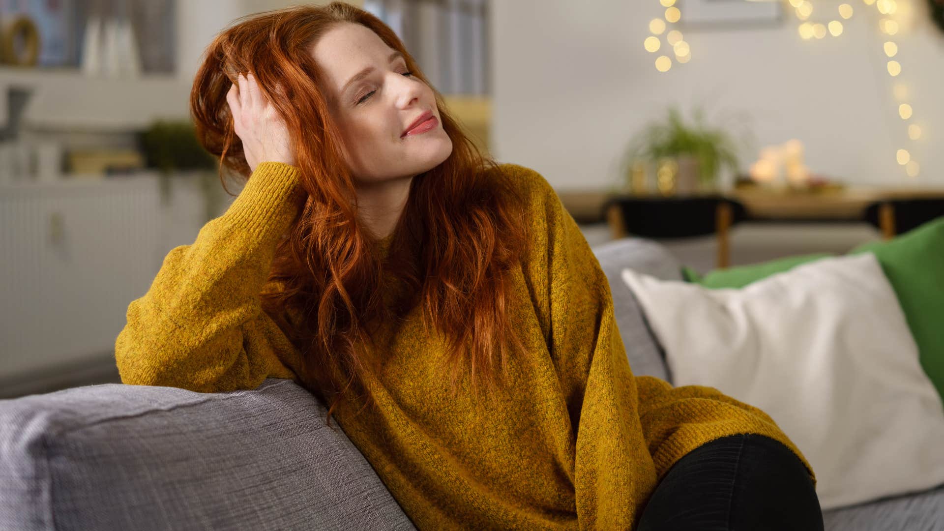 introverted woman happily skipping parties and social events
