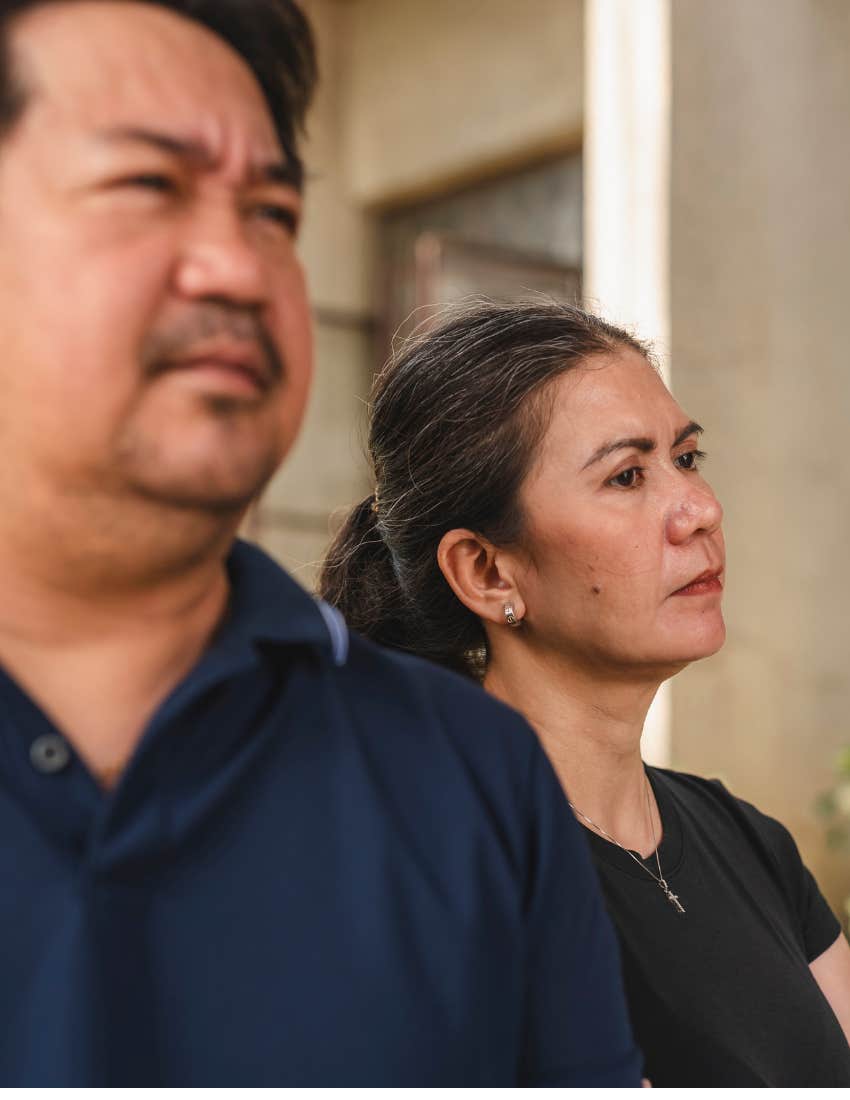 Couple stuck in silence after arguing