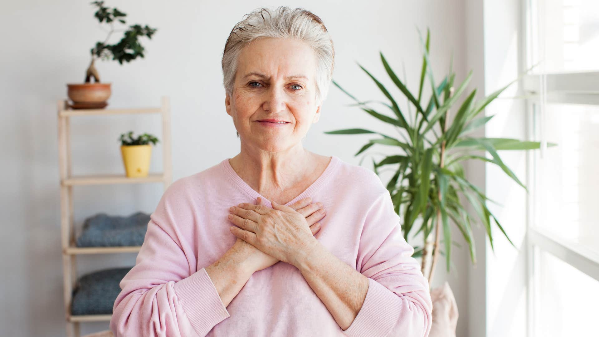 woman feeling grateful
