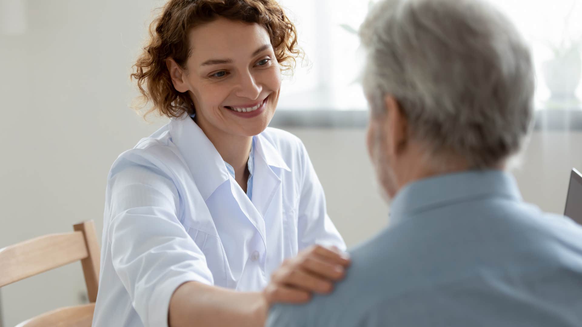 woman who is being patient with man