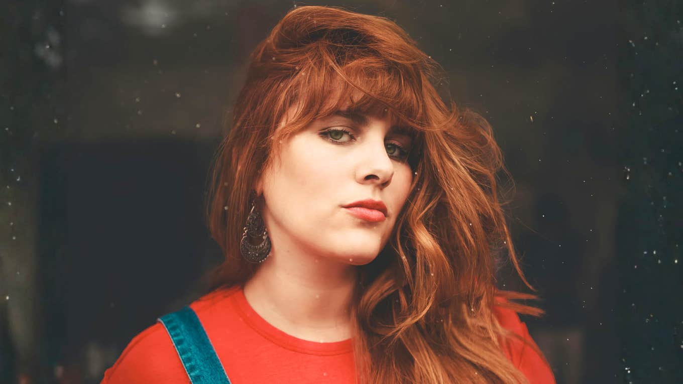 Confident individual with traits that make them appear intimidating