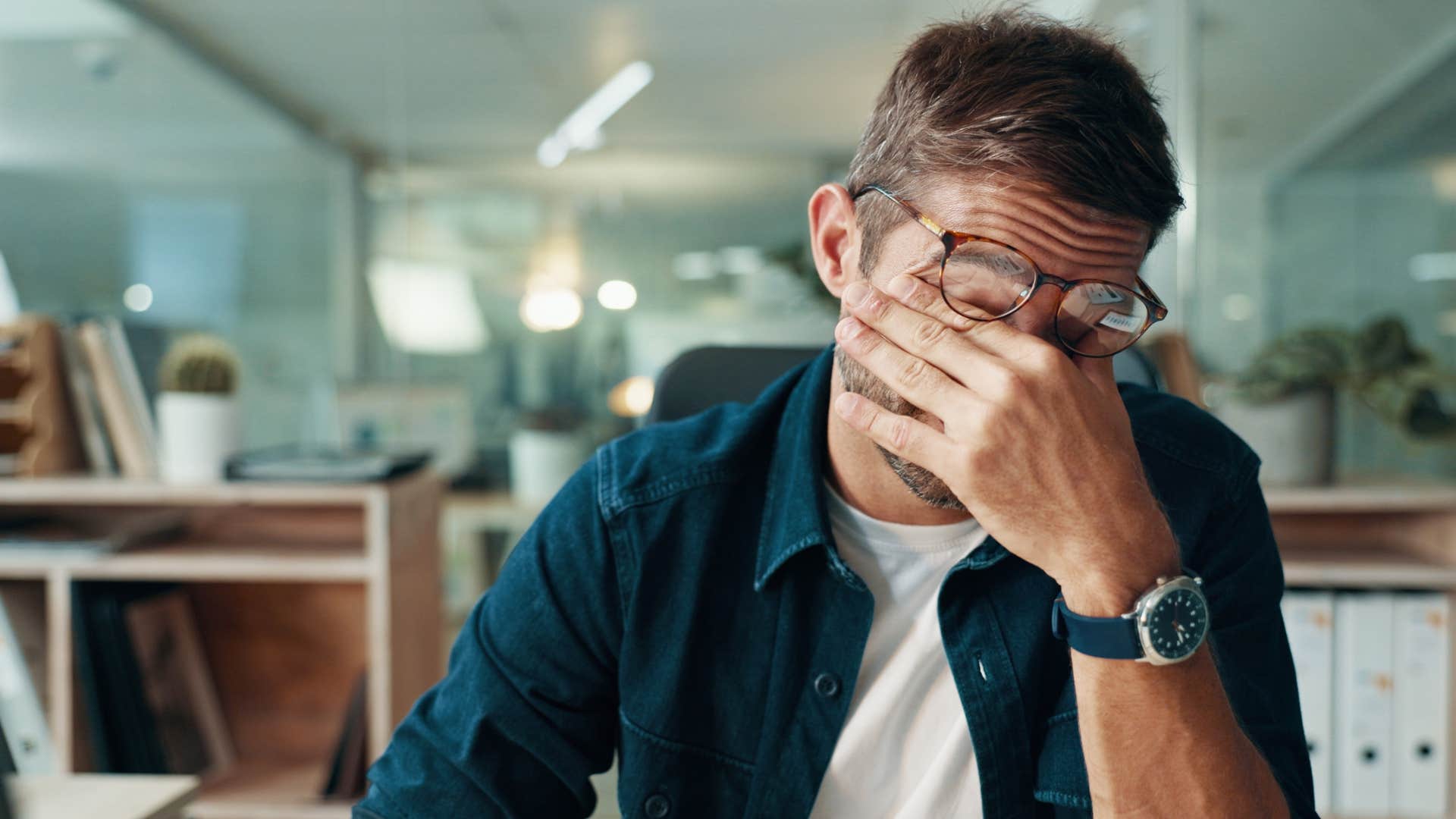 man who is confident and intimidating because he's an overworker