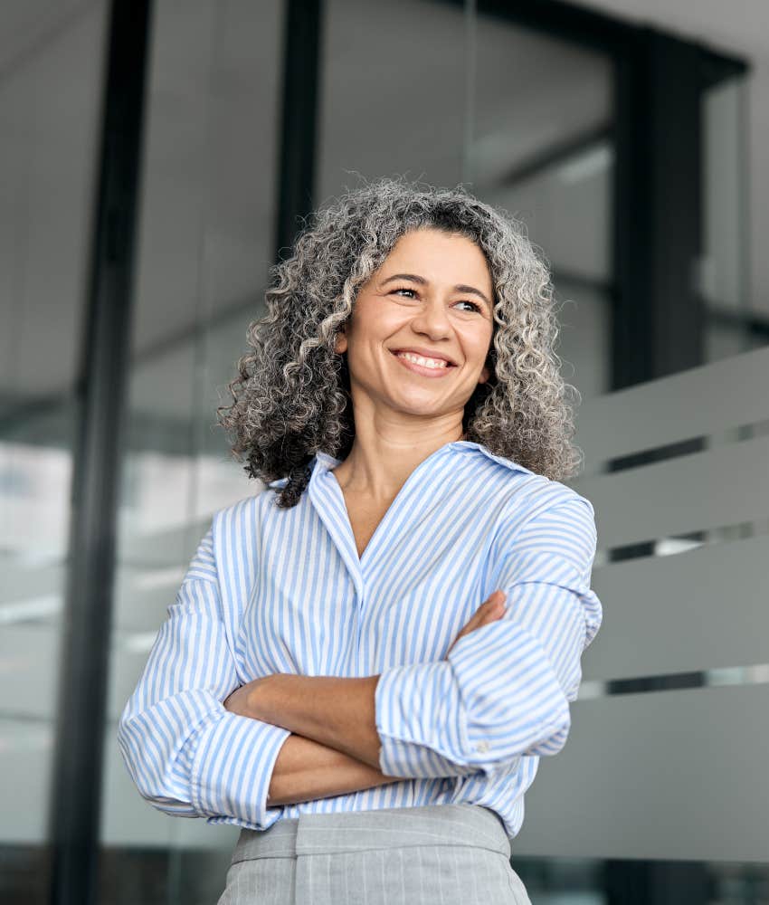 confident older woman appreciating her strengths