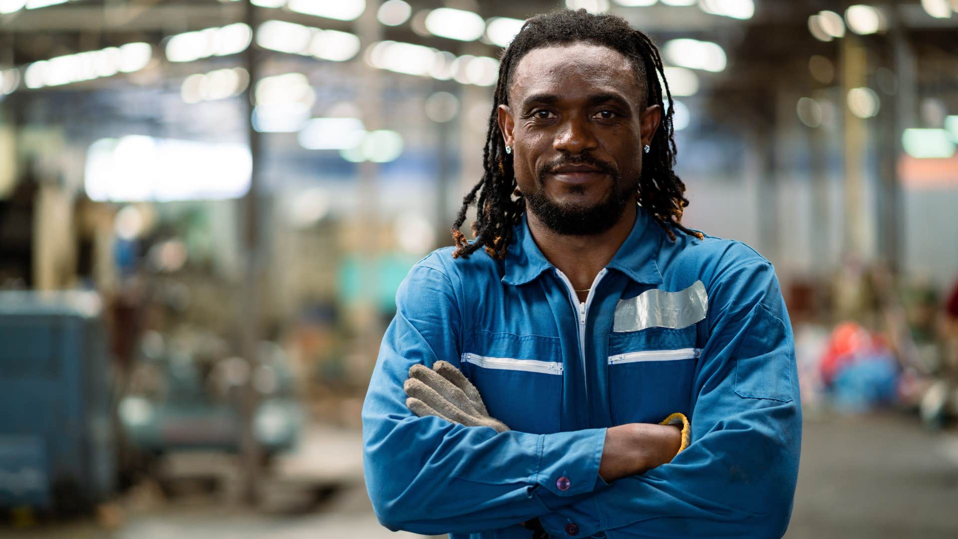 warehouse worker on the job