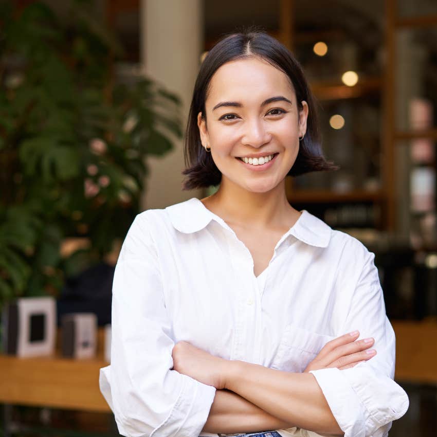 woman who is the chill unbothered ice queen as she doesn't care what anyone thinks of her