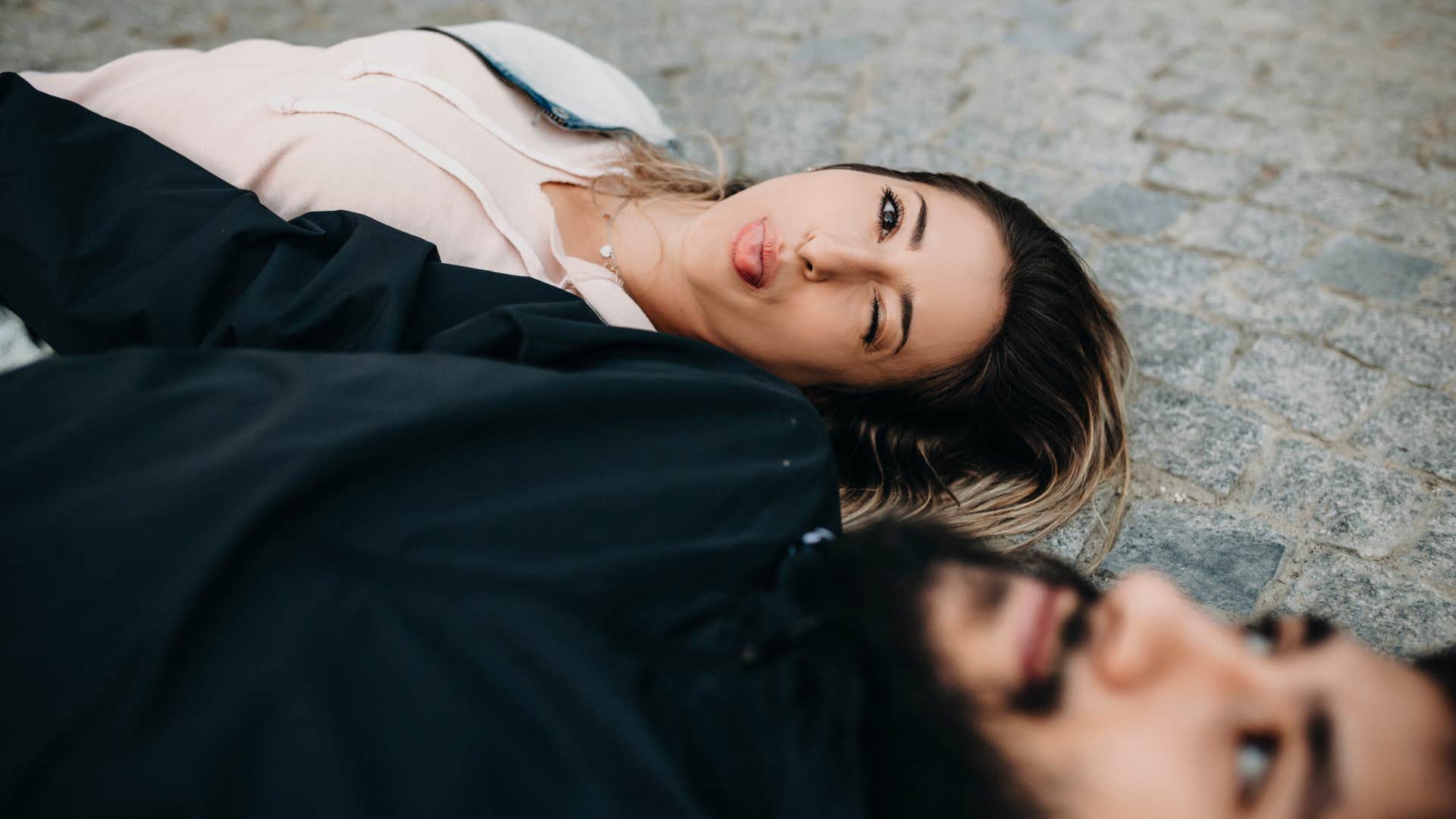 couple with an undeniable magnetic attraction checks each other out