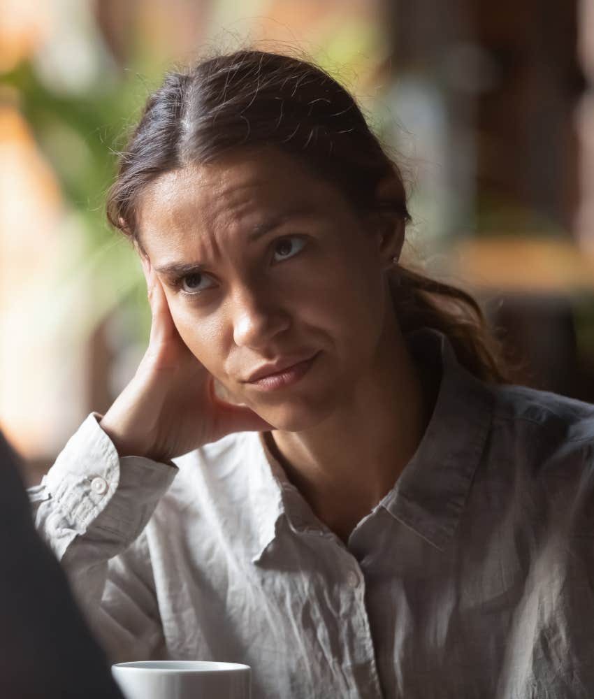 Person irritated by someone who won't change