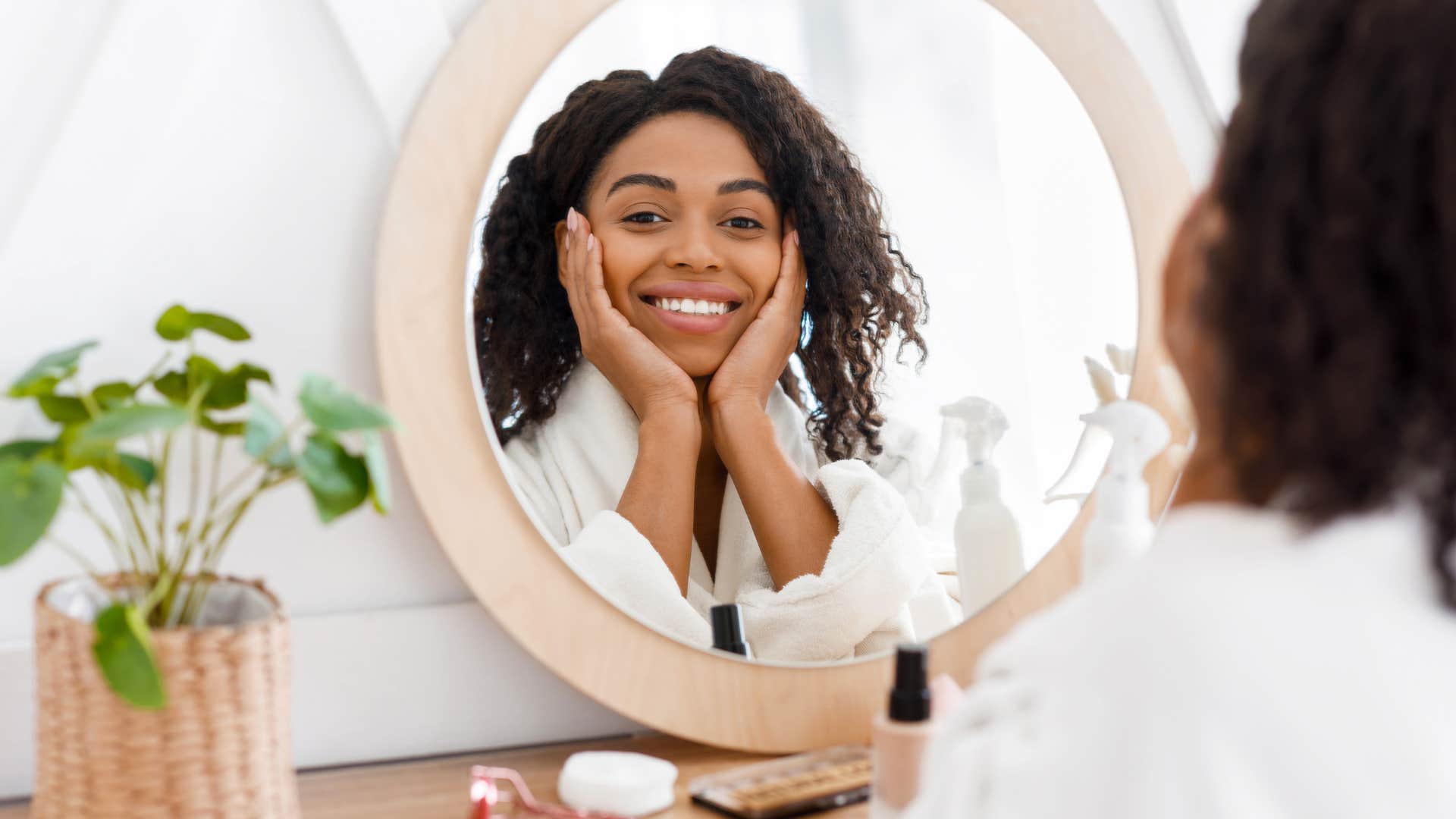 woman who is naturally mysterious as she practices self-love