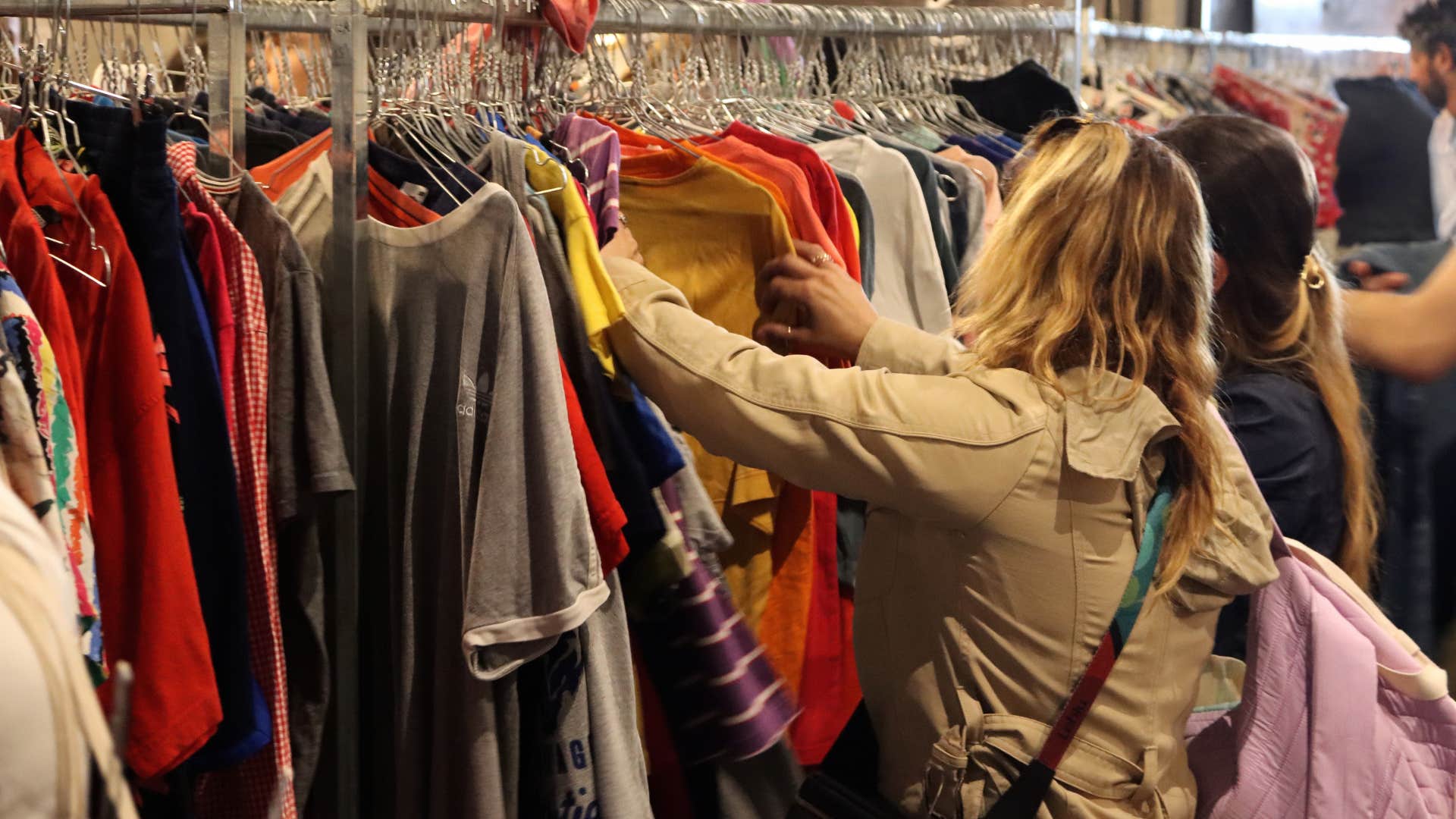 woman who is naturally thrifty as she looks for sales
