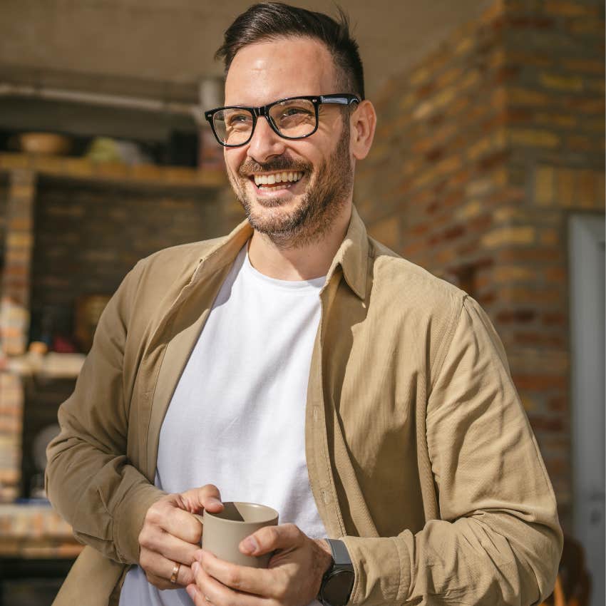 man who lives a happy peaceful life as he cultivates high value qualities