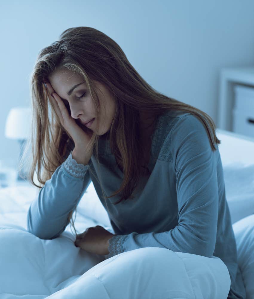 woman feeling sleep deprived